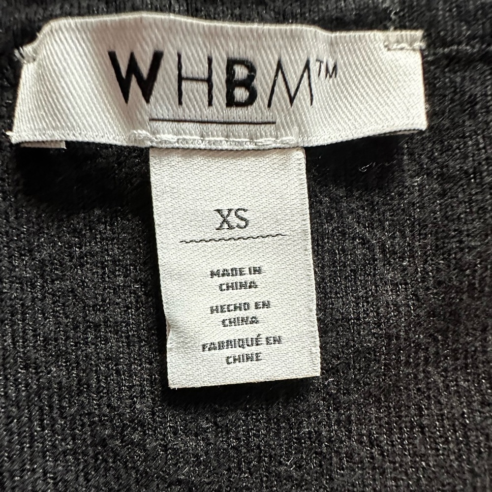 White House Black Market Black Knit stretch XS Top - Picture 2 of 6